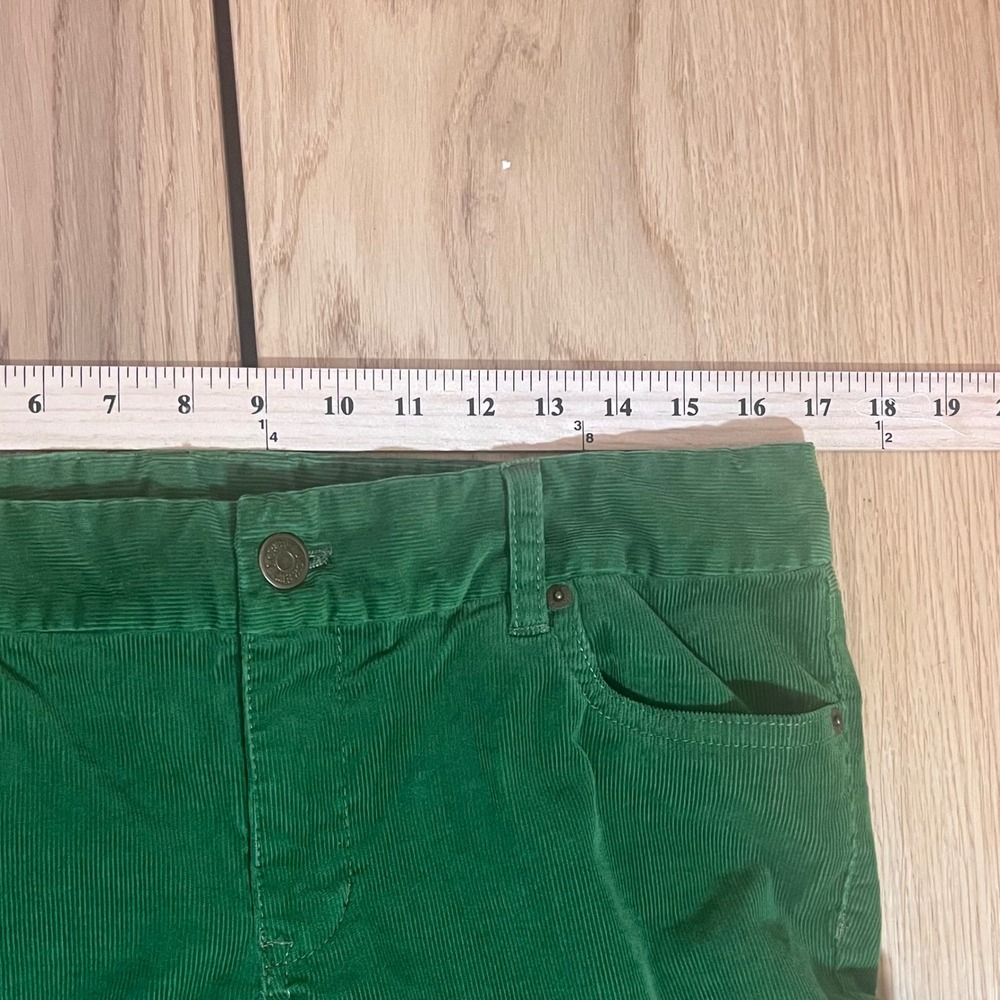 J.Crew Corduroy Pants Womens 10R Green City Fit Preppy Flare Leg Trousers - Picture 5 of 8